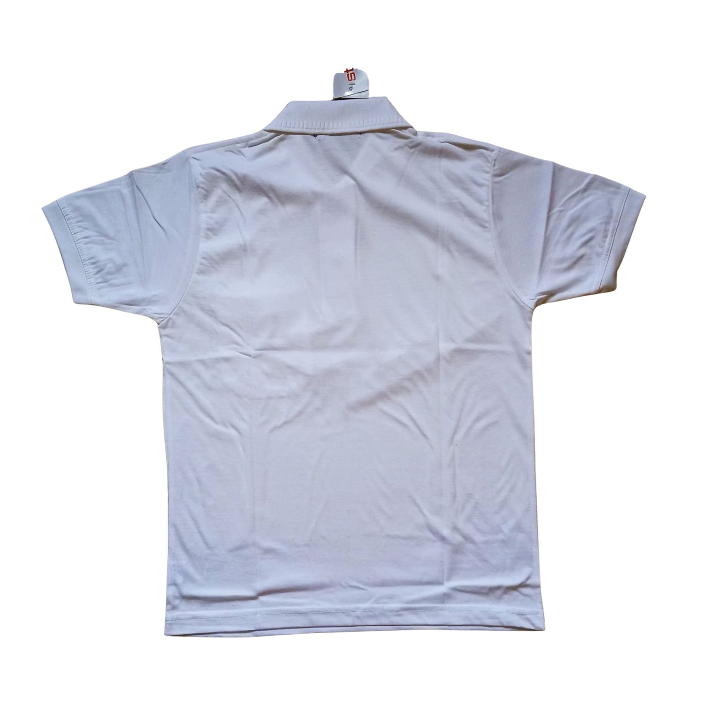 Milk White Solid Cotton T-Shirt with Side Pocket