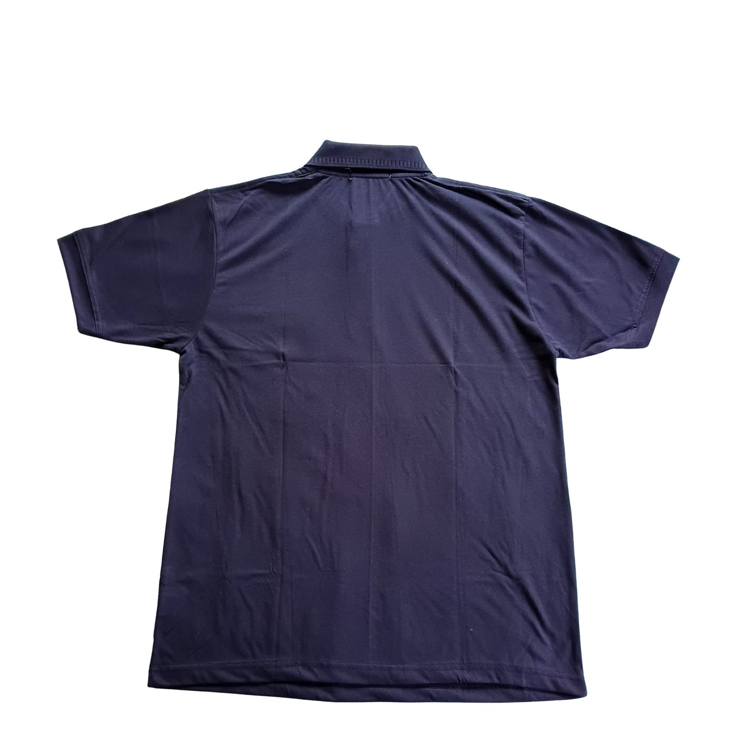 Navy blue Solid Cotton T-Shirt with Side Pocket