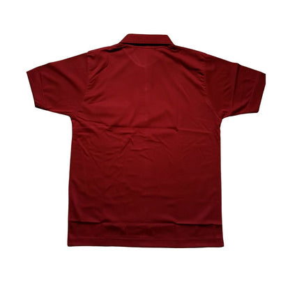 Maroon Solid Cotton T-Shirt with Side Pocket