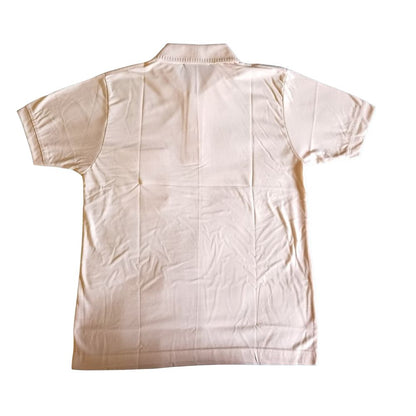 Off White Solid Cotton T-Shirt with Side Pocket