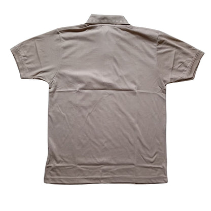 Beige Solid Cotton T-Shirt with Side Pocket